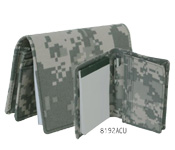 ACU camo Business card holder with pad and pen.